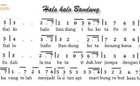 Lagu wajib nasional not balok android aplicaciones. Halo Halo Bandung Chord