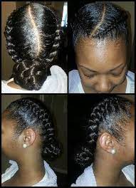 2 Cornrow Braids With Bun Styled By Me 2 Cornrow Braids Natural Hair Updo Natural Hair Styles