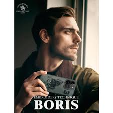 Santa Barbara Boris Series Embodied Horse Leather Case for iPhone 13 S