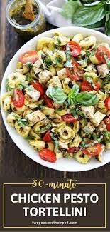 This chicken tortellini bake can be prepared ahead of time and is the. Chicken Pesto Tortellini Tortellini Recipes Easy Chicken Pasta Chicken Pasta Dishes