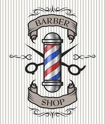 Barber Shop Emblem Wall Mural Pixers We Live To Change In 2021 Barber Shop Barber Shop Sign Barber Pole