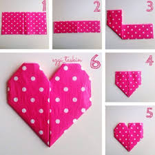 Falten Papierservietten Romantisch Valentinstag Herz Punkt Muster Pink Papierservietten Falten Papierservietten Servietten Falten Anleitung