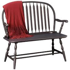 Niagra Antique Black Wood Windsor Bench 37r72 Lamps Plus In 2020 Windsor Bench Contemporary Bench Wood Bench With Back