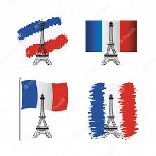 Bienvenue sur la page officielle de la tour eiffel ! Ensemble De La Tour Eiffel Avec Le Drapeau De La France Vecteur Gratuite