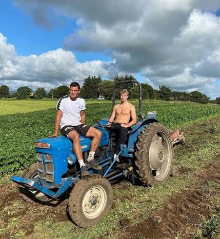Erling Haaland is just a simple farmer, tending his crops 👨‍🌾 (📸  IG/erling.haaland)
