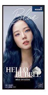 MISE EN SCENE] Hello Bubble Hair Dye Color 4B Whale Deep Blue