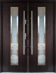 Many of these designs are enhanced with square or rectangle lites, or metal plates. 76 X95 Stainless Steel Entry Door Wenge Finish Contemporary Front Doors By Ville Doors Houzz