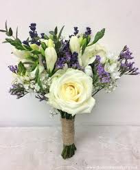 White Rose And Purple Flower Arrangement Wedding Flowers Liverpool Merseyside Bridal Floris Purple Wedding Bouquets Purple Bridal Bouquet White Rose Bouquet