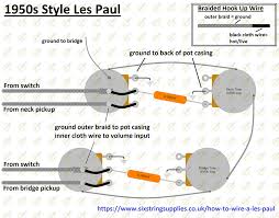 Gibson les paul wiring schematic wiring diagram. How To Wire A Les Paul 50s Wiring Six String Supplies