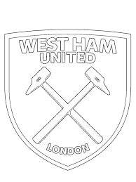 West ham is a district in east london, located 6.1 mi (9.8 km) east of charing cross in the west of the modern london borough of newham. Colouring Page West Ham United Fc Coloringpage Ca