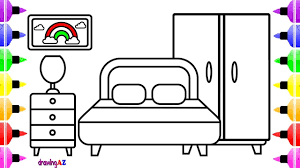 How To Draw Bedroom For Kids Children S Coloring Coloring Book For Kids Cartoon Drawing For Kids Drawing For Kids Kid Beds