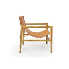 Lyon Leather Sling Arm Chair Leather Sling Chair Chair Teak Frame
