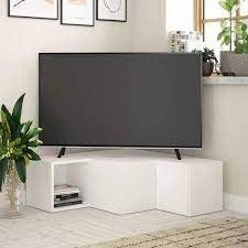 Solid wood and quality throughout. Hector Corner Tv Cabinet White Modern Furniture Deals