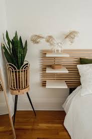 An Alternative To Bedside Table Headboard With Built In Shelves Alternative Bedside Bui In 2020 Headboard With Shelves Slatted Headboard Headboard Designs