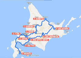 Sapporo subway & street car map. Map Of Road Trip Around Hokkaido Budget Hokkaido Itinerary Viajes Spring Alojamiento