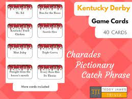 Read on for some hilarious trivia questions that will make your brain and your funny bone work overtime. Kentucky Derby Party Pack Game Cards Plus 2 Rounds Of Trivia Etsy