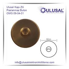 Ulusal Kapi Zili Paslanmaz Buton Omg 09 04 01