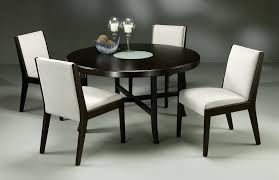 Jakarta Round Wood Dining Table In Palomino Finish W 4 Fendini White Upholstered Side Chairs Buy Round Wood Dining Table Dining Table Upholstered Side Chair