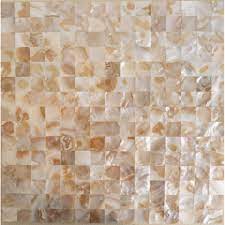 Or consider using wide plank board, painted in the same color as the cabinets for the backsplash. Shell Mosaic Tiles Wall Mother Of Pearl Tile Backsplash Kitchen Designnatural Seashell Floor