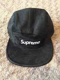 Supreme Suede Black 5 Panel Hat Cap Classic Logo Authentic Box Logo 8 Adjustable Hats Men S Accessories Hats For Men Logo 8 Classic Logo