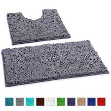 Black And Gold Bathroom Rug Set Luxurux Bathroom Rugs Luxury Chenille 2 Piece Bath Mat Set Soft Plush Anti Slip Bath Rug Toilet Mat 1 Microfiber Shaggy Carpet Super Absorbent Curved Set Washable Bath Mat Bathroom Rug Sets Bathroom Rugs
