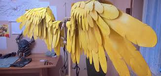 Repeat this step for all four pieces. Tutorial Crafting Articulated Wings Black Owl Studio