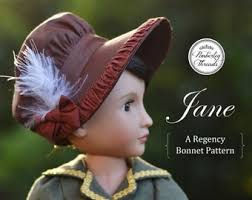 PDF Sewing Pattern Jane Regency Bonnet for 16 inch dolls such as A Girl for  All Time