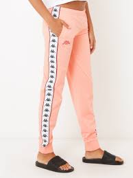 Black And Yellow Kappa Tracksuit 222 Banda Astoria Slim Track Pants In Pink Long Sleeve Tshirt Men Pants Cool Outfits