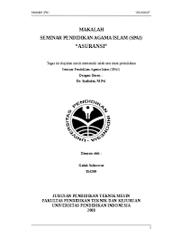 Inovasi sekolah berbasis kewirausahaan sebagai upaya membangun kualitas tenaga kerja menuju era saya sebagai penulis menyadari bahwa karya tulis ilmiah ini masih jauh dari kata sempurna dan banyak memiliki. Top Pdf Makalah Seminar Pendidikan Agama Islam Spai Asuransi Karya Tulis Ilmiah 123dok Com