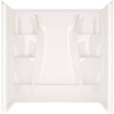 Bathtubs home depot can help you to relax your body and relieve your body from sore and aches. Delta Part 40044 Delta Classic 400 60 In W X 60 In H Three Piece Direct To Stud Tub Surround In High Gloss White Shower Wall Kits Bases Home Depot Pro