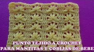 Teje 5 hileras iguales de 16 medios puntos en círculo. Punto Tejido A Crochet O Ganchillo Para Mantitas Y Cobijas De Bebe Paso A Paso Facil Y Rapido