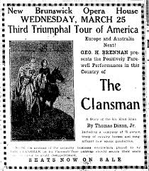 Advertisement for The Clansman: A Story of the Ku Klux Klan · Scarlet and  Black Digital Archive, Rutgers University