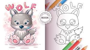 Friendly wolves include wolf mother and cub, baby wolf, stylish wolf, cute baby wolf and the anime wolf. Free Vector Cute Wolf Coloring Book For Kid And Children