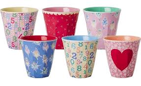 Box With 6 Small Melamine Cups In Very Cute Girly Prints By Rice Dk Amazon De Kuche Haushalt Melamin Becher Becher Melamin Geschirr