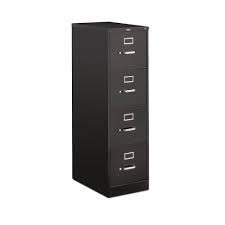 4 Drawer Locking Letter Filing Cabinet Black - Hon In 2021 Filing Cabinet Drawer Filing Cabinet Metal Filing Cabinet