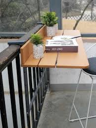 Balcony Railing Hanging Table Folding Convenient Hanging Computer Table Home Bar Counter Creati In 2020 Small Balcony Decor Balcony Decor Small Apartment Balcony Ideas