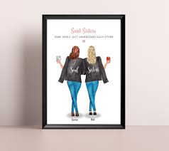 Soul Sisters Personalised Print Best Friend Print Best - Etsy
