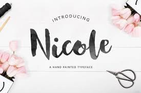 This contemporary script font comes with letters having a calligraphic style and creates a unique look overall. Nicole Script From Fontbundles Net Lettering Lettering Style Lettering Fonts
