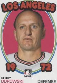 1960's J.D. McCARTHY HOCKEY POSTCARD GERRY ODROWSKI red wings SGC