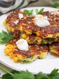 I've always loved corn fritters, but they weren't satisfying as a main dish. Zucchini Corn Fritters Caroline S Cooking