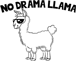 No Drama Llama Coloring Pages Transparent Cartoon Jing Fm