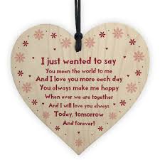 Stunning valentine's day gifts for husband. Handmade Anniversary Gift For Him Her Wood Heart Valentine Gift For Husband Wife Ebay