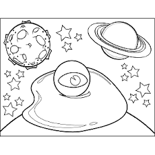 This below coloring image meassure is about 600 pixel x 627 pixel with approximate file size for around 32.66 kilobytes. Fried Egg Space Alien Coloring Page