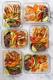 Healthy Chicken Fajitas Meal Prep Just 3 37 Per Serving Recipe Healthy Chicken Fajitas Chicken Meal Prep Meals