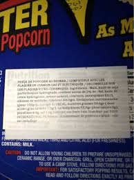 *percent daily values are based on a 2,000 calorie diet. Jiffy Pop Butter Flavored Popcorn 4 5 Oz 4 5 Oz 4 5 Oz Ean 0064144150502 Popcorn