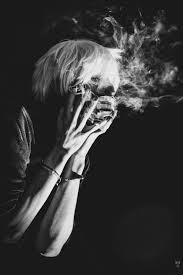 Black and white sad smoke live boy cry pain from the inside. Depressed Anime Boy Smoking