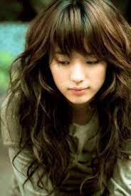 I Like The Bangs With The Curly Long Hair But Am I Brave Enough Long Hair Styles Curly Hair With Bangs Hair Styles
