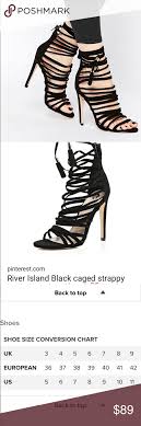 river island us 8 uk 6 eu 39 black tie sandals nwt pinterest