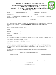 Rizki pratama adalah nama sebuah perusahaan yang menyediakan jenis gas elpiji 3 kg. Contoh Pengajuan Pangkalan Bumdes Pdf