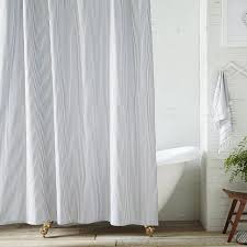 Shower curtain liner recommended (sold separately). Ticking Stripe Shower Curtain